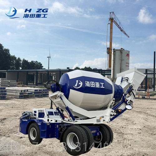 正品海田重工3.5方自上料拌车搅全自凝动自卸料自式装滚筒混土搅