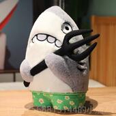 正品 鲨bee玩偶鲨公仔毛绒玩具鲨雕娃娃鱼女生抱枕搞鲨怪礼布物叉