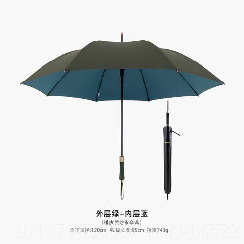 正品木双人超大号英伦绅士实古雨伞男士自动长直柄结抗风高覆端黑