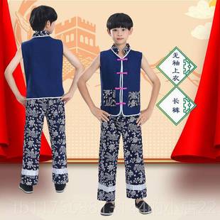 小学生出朗诵中国风古典舞村 儿女红童高粱同款 正品 九舞蹈演服儿装