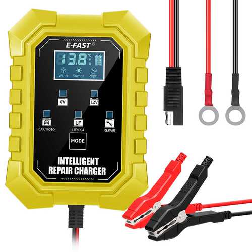 E-FAST智能充电器 6V12V脉冲修复充电器 1.5A适用于铅酸 铁锂电池