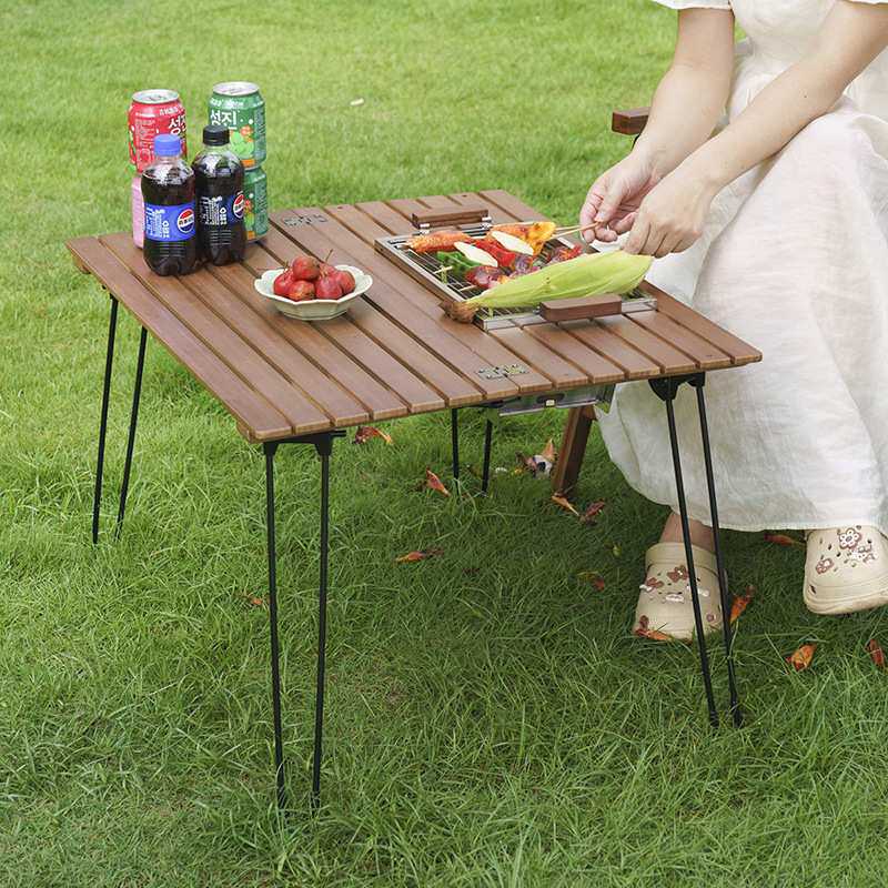 祥福烤立方户外折叠桌便携式野餐烧烤桌露营装备用品野炊桌椅组合