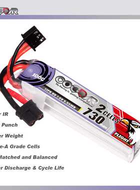 鹰氪CODDAR 730MAH 2S 7.6V 100 高倍率航模牙签机锂电池LIHV