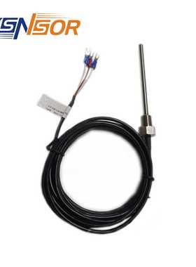 ZYSENSOR温度传感器 管径6.3MM 管长100MM G1/4螺纹 出线3MPVC