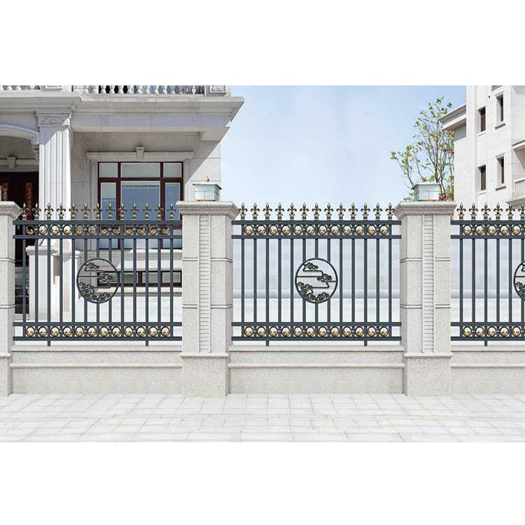 中式铝艺护栏自建房别墅花园防护栏铝合金栏杆户外庭院围墙栅栏