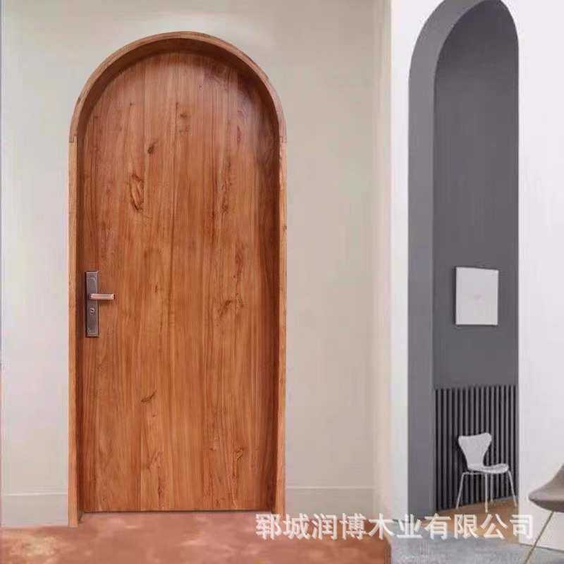 郓城中式仿古老式榆木板单开门酒店别墅庭院大门家用室内双开门