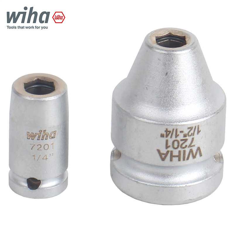 德国wiha威汉批头套筒接头旋具大小转接头方孔1/2转1/4转1/4六角