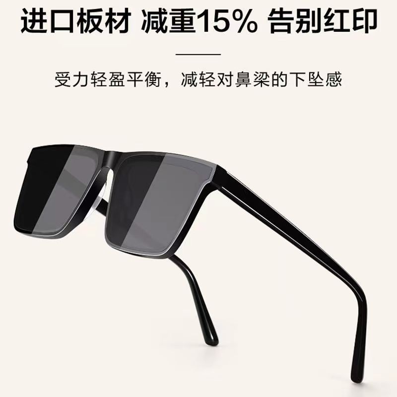 2026新款方形墨镜太阳镜防紫外线男女大脸瘦脸街拍遮阳开车眼镜