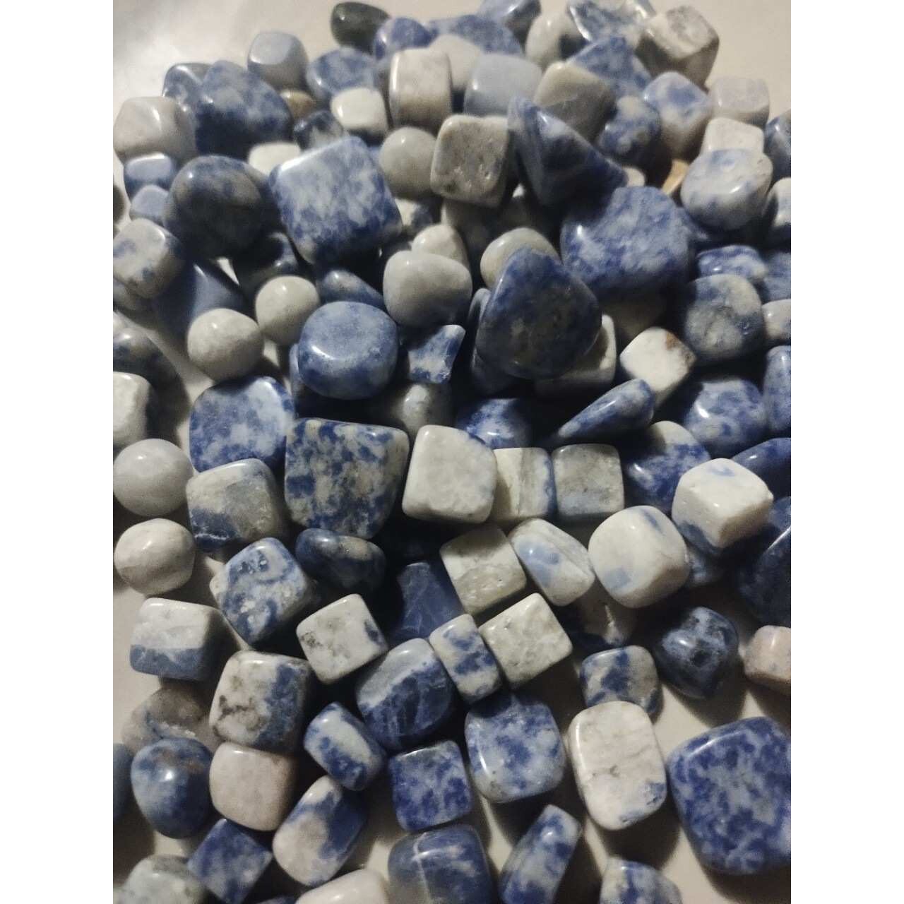 天然海蓝宝石碎石不规则几何原石原矿? 鱼缸花盆造景装饰碎石