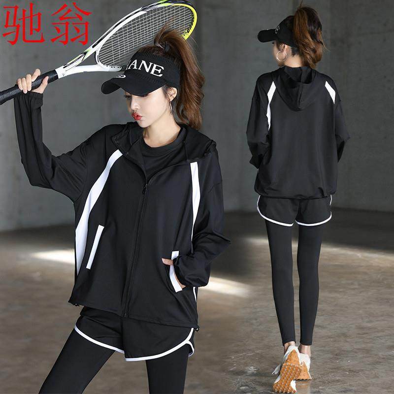 J4D运动装套装女健身房跑步晨跑瑜伽服2023新款秋冬季时尚专业速