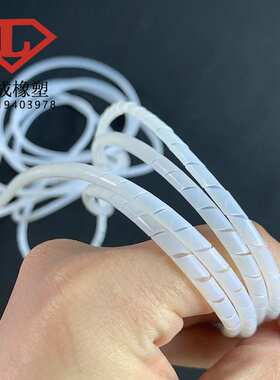 白色铁氟龙FEP缠绕管线束保护阻燃线束缠绕管包线PFA旋切管螺旋