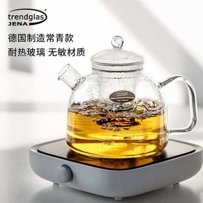 德国进口trendglas JENA高硼硅泡茶玻璃壶简约家用耐热煮茶壶茶具