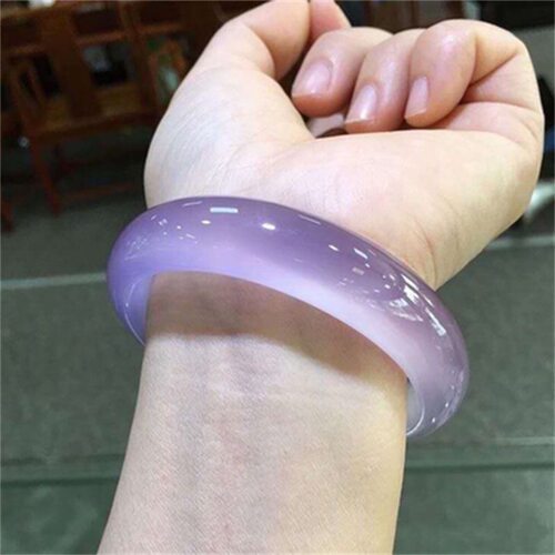 ARGEM GEM/阿根鉴天然紫罗兰玉手镯冰种缅甸送礼送妈妈配礼盒发货