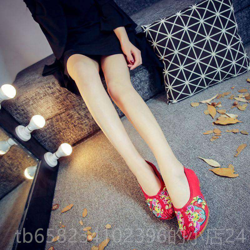 高档口老北妈京布筋鞋浅民族风绣花鞋子复古婚鞋翘头鞋牛底妈鞋单,女鞋,绣花鞋,淘宝优惠券,粉丝福利购,淘宝优惠卷