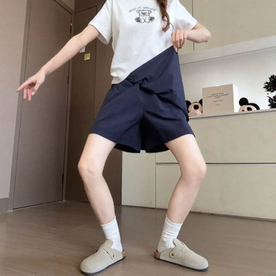 藏青色山本工装裙裤女夏