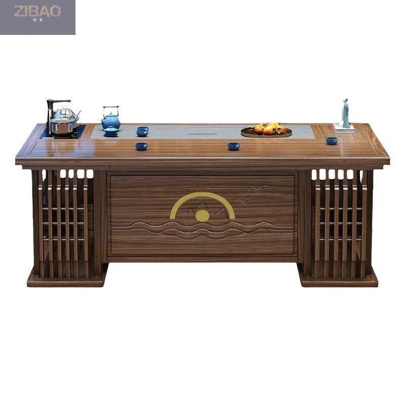 新中式实木茶桌椅组合办公室家用茶桌一体一整套现代功夫泡茶台,3C数码配件,摄像机配件,淘宝优惠券,粉丝福利购,淘宝优惠卷