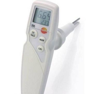供应德国德图testo 205插入式pH/°C 测量仪器 适用固体 现货供应