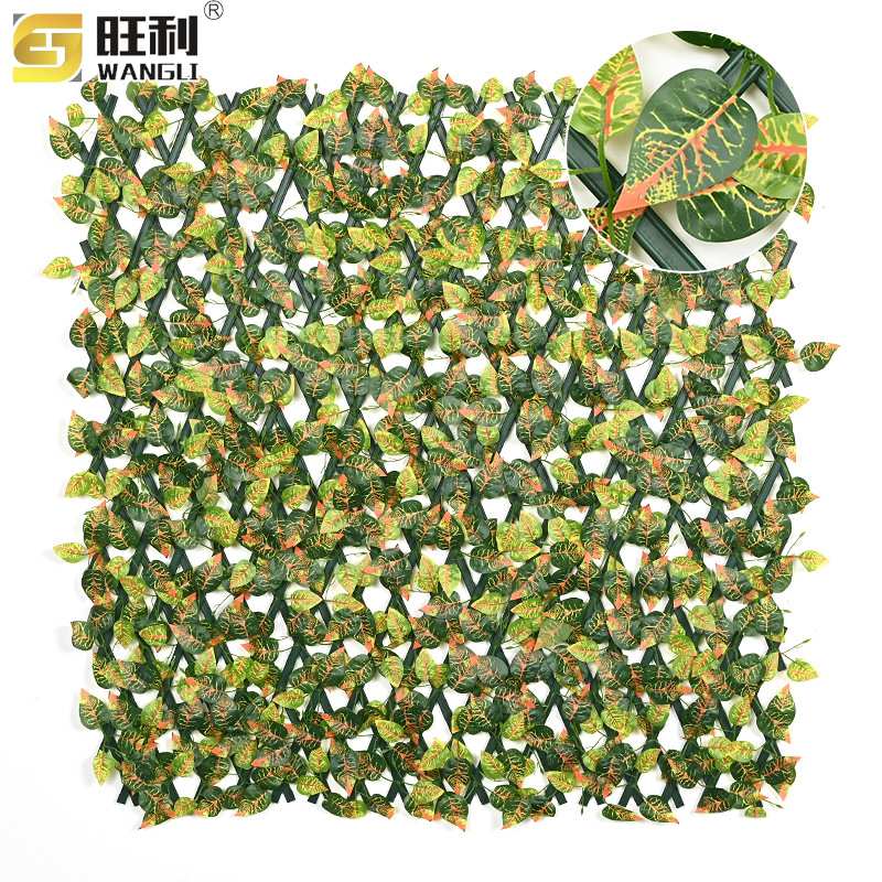 仿真篱笆叶子户外木栅栏植物庭院围墙栅栏护栏装饰围栏伸缩木篱笆