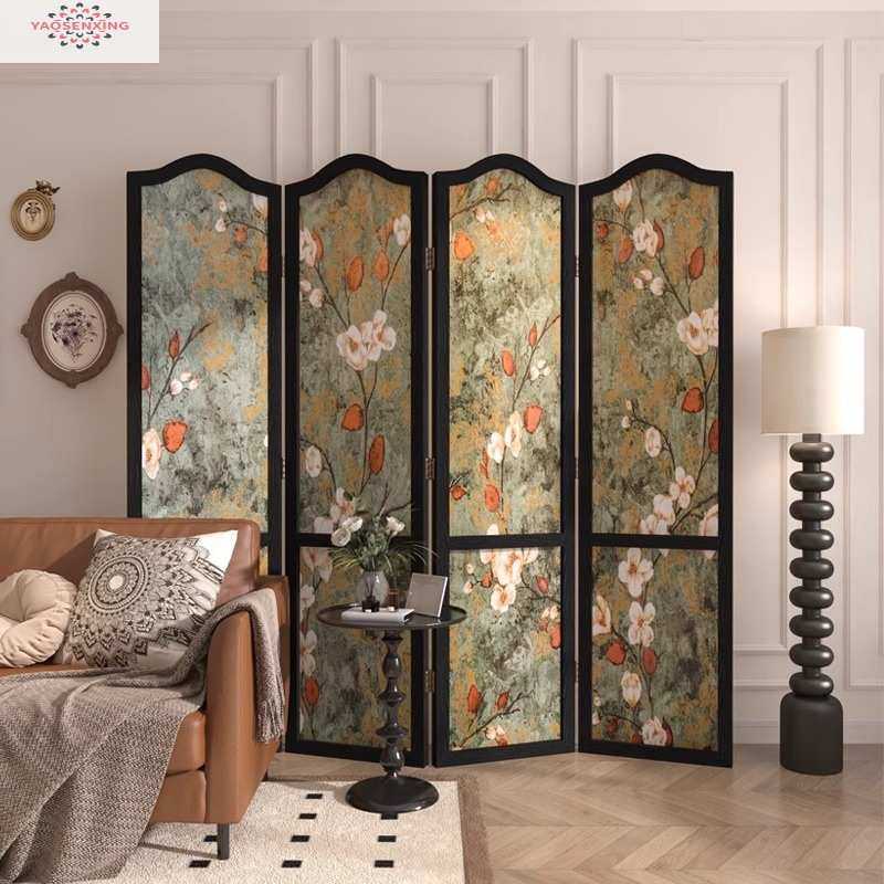 美式复古实木折叠屏风入户现代客厅玄关遮挡移动背景墙装饰折屏,3C数码配件,摄像机配件,淘宝优惠券,粉丝福利购,淘宝优惠卷