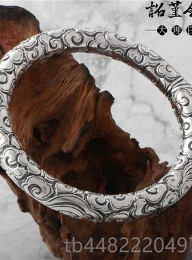 正品银手炼工999炼纯银手猴王海针如意金箍银定祥云情侣手制作