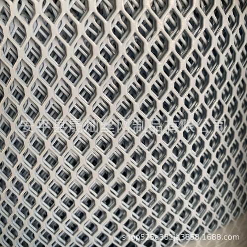 白色菱形拉伸网小型钢板网机箱防护铁丝网菱型冲压拉伸网装饰