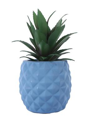 树脂工艺品菠萝植物绿植办公桌摆件送女友礼品多肉花盆假花盆景