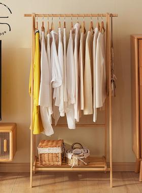 衣架可折叠简易房间晾衣架落地卧室内挂衣架家用挂衣服架子衣新品