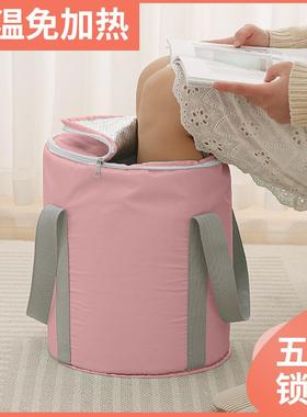 可折叠足浴盆 旅行便携式泡脚桶家用折叠恒温泡脚袋过小桶泡脚桶