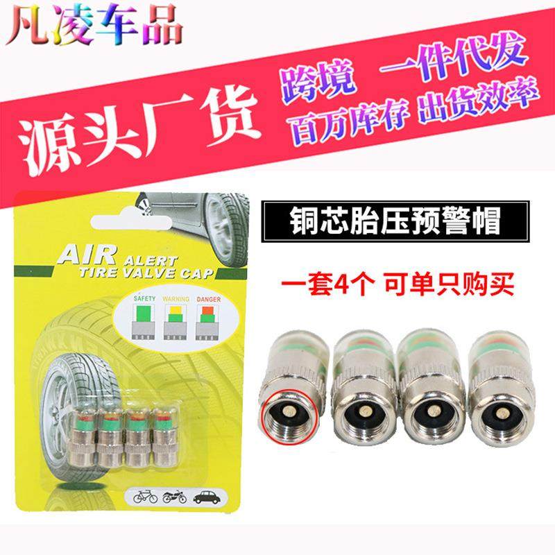 汽车胎压监测器铜芯防盗胎压帽 不锈钢气门嘴 通用型高精度胎压帽