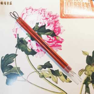 正品国清笔庄小青花学小楷毛笔狼羊兼毫抄经灵飞簪花初书陈成人经