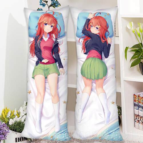 正品五等分的嫁二中野三玖等身抱周边乃四叶枕定制枕套长抱枕二花