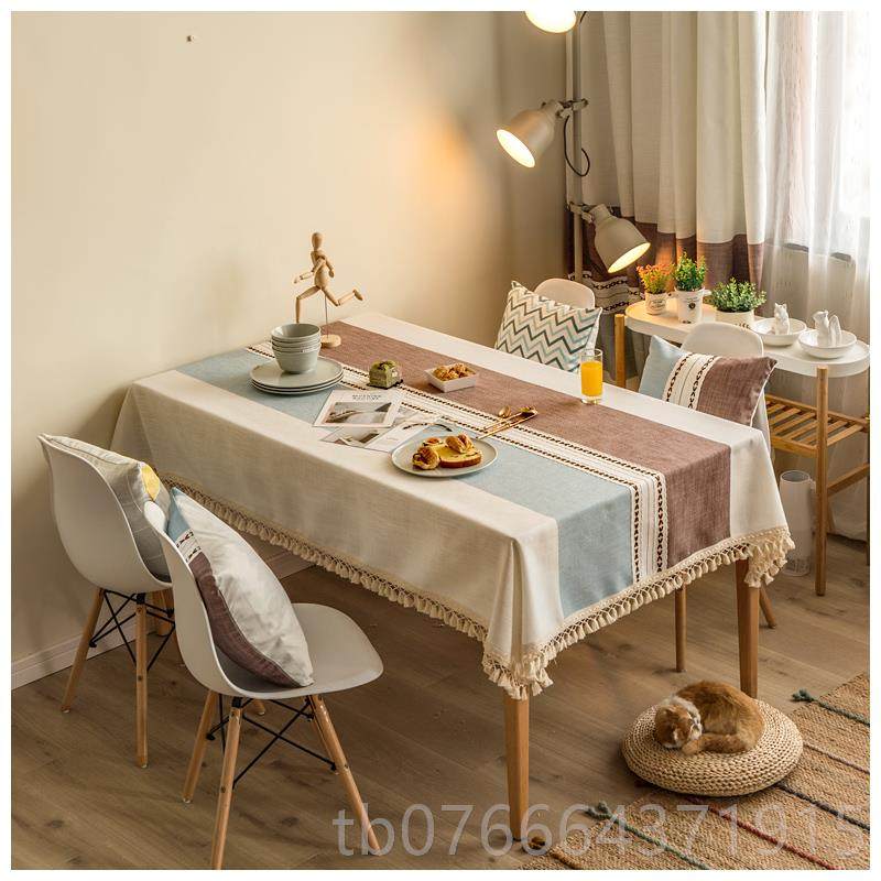 正品桌s布布艺棉麻小清新i欧网红n茶几桌布流苏防水防烫北餐桌布