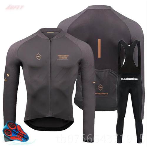 正品新款TEAM-秋PNS春夏季男女同款长袖上衣带长公路车自背行裤车