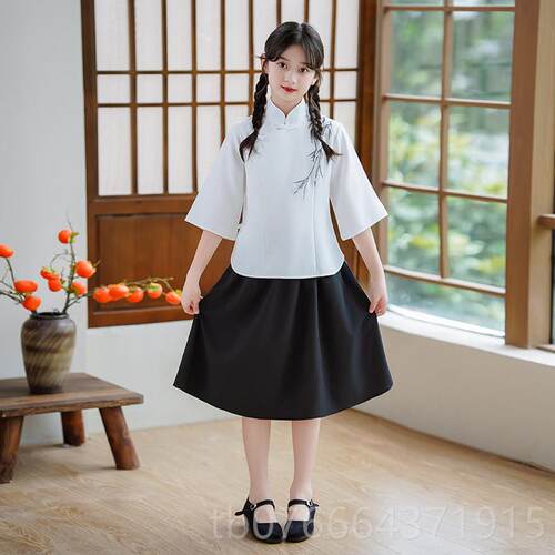 正品国儿童民朗风学生装五四青年中山装幼儿园合唱诵运动会庆国演