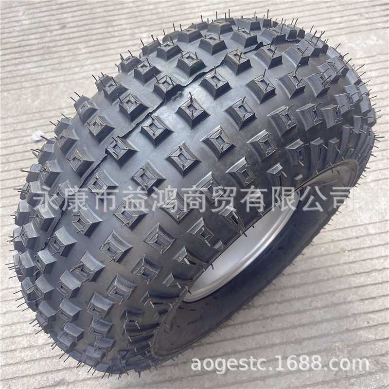 改装四轮沙滩车草地车 割草机草坪机械轮胎22x11-8颗粒花轮胎