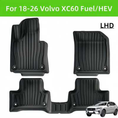 For18-26 Volv XC60 Fuel/HEV TPE Car Floor Mat/Rear Trunk Mat