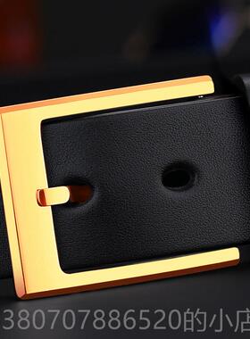 高档VG头OUE男皮带士真皮青年潮腰带男层牛皮裤带不X锈钢针扣2025