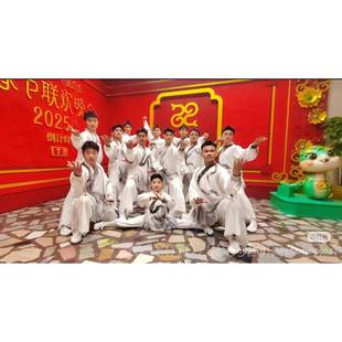 高档男225春晚笔龙蛇古典演出服武0术咏春表演走练功服渐层飘逸太