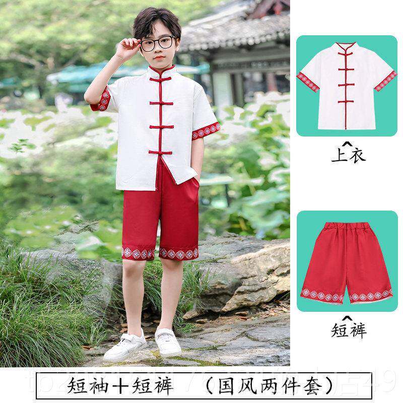 正品儿童表演面服装小学生合唱比班服装式赛棉裙中表演民族服装夏