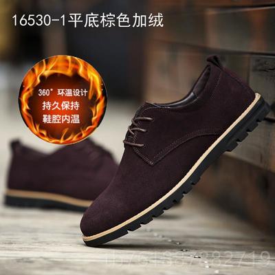 新款真皮男鞋2025新款搭覆古磨百皮砂伦鞋男英风翻毛休闲鞋平底板