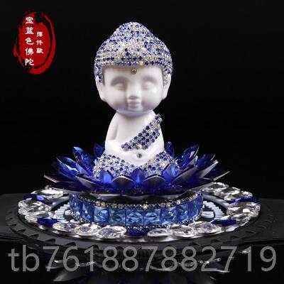 新款汽车香件内饰用品车载莲水晶水座花座创意可爱摆台钻高档礼物