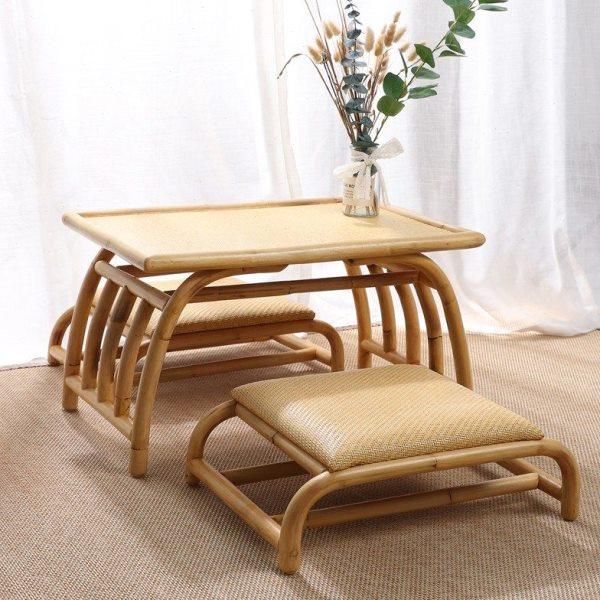 飘窗小茶桌榻榻米小茶几竹藤小矮桌椅日式禅意矮桌简约学习小书桌,住宅家具,茶几,淘宝优惠券,粉丝福利购,淘宝优惠卷