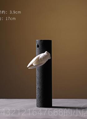 高档创意性铁家禅居摆件仿真花束艺客个厅玄关办公室桌面软装意摆