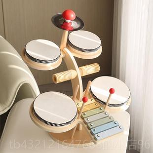 高档DrumSet多功能乐敲琴打鼓打击 乐器器组合音乐幼m稚园启蒙usi