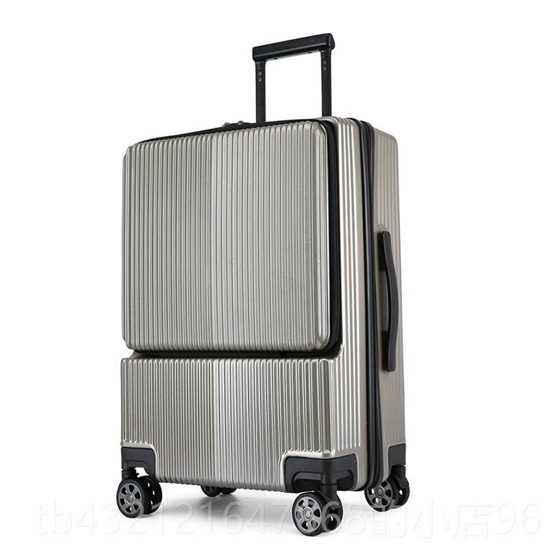 高档拉商侧开行李箱男女铝框杆箱20寸能登机箱24多务功旅行箱密码