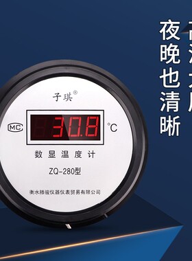 数显字温度计带探头金属线电子水温计测水温水产养殖大棚工业鱼塘