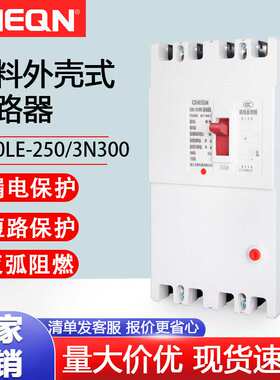 正隆DZ20LE-250/4300漏电断路器220v/380v漏电开关断路器厂用开关
