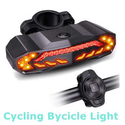 Bike Alarm light with Turn Signals bicycle light Waterproof