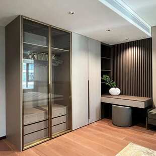 成都全屋定制家具衣柜包安装橱柜现代简约推拉门轻奢风格极简风格