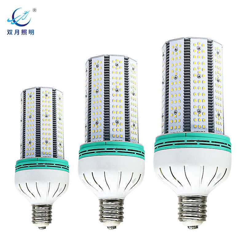 led高亮贴片SMD鳍片内置风扇60w100w200wE40E27 玉米灯庭院路灯泡
